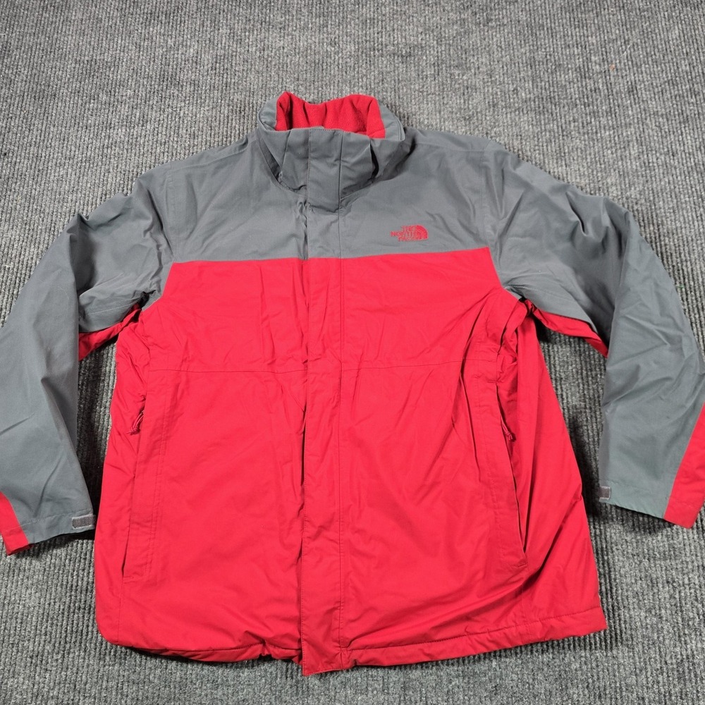 The North Face Jacket Mens XL Red Gray HyVent Insulated Parka Winter